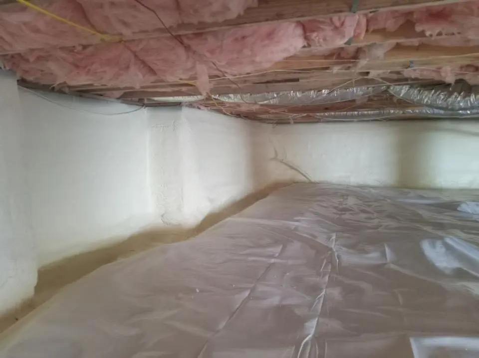 Crawl space encapsulation with closed-cell spray foam for Attic Insulation in Rockville